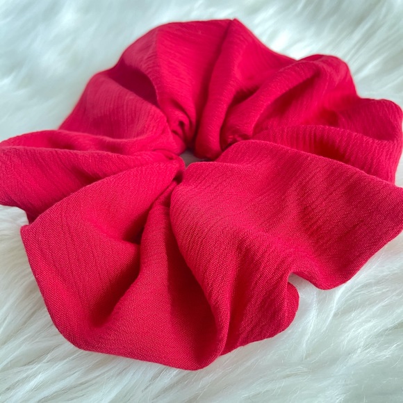Extra Large red Gauze Scrunchie, Hair Accessories - Picture 3 of 3